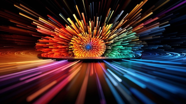 Foto espectro de luz multicolorido imagem fotográfica criativa de alta definição