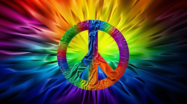 Espectro de serenidade sinal de paz colorido