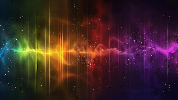 El espectro electromagnético con una gama de formas de onda desde ondas de radio hasta rayos gamma