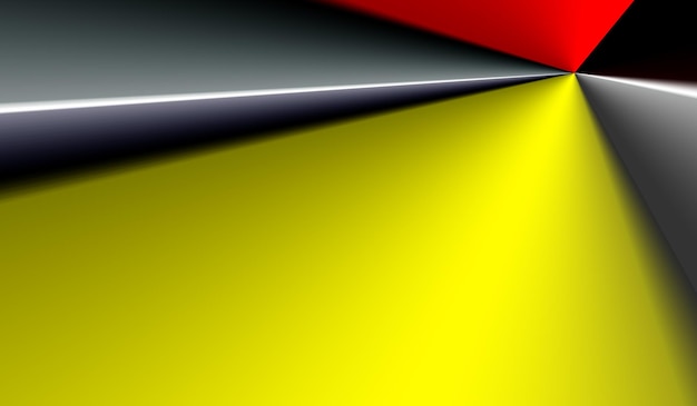 Espectro geométrico vermelho amarelo preto branco