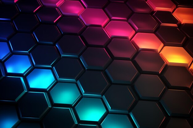 Espectro hexagonal de neón