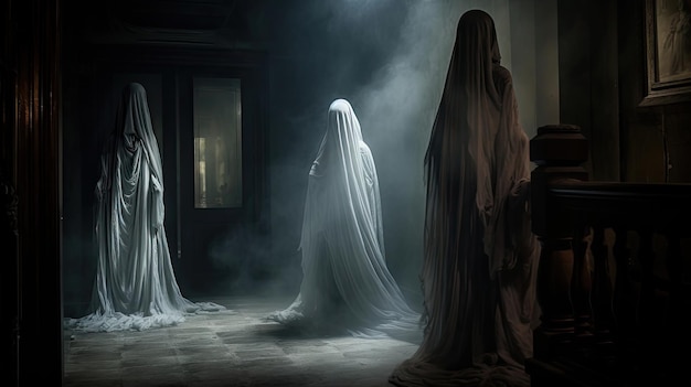 Espeluznantes apariciones fantasmales en una antigua mansión