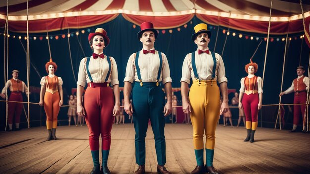 Foto espetáculo de circo retro