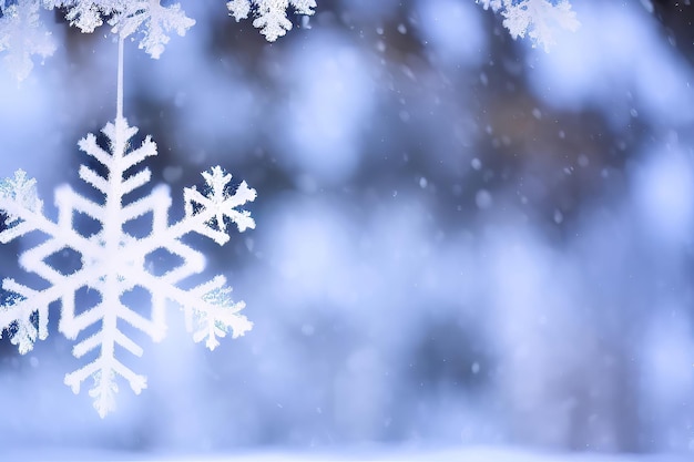 Espetáculo de floco de neve Um close de um floco de neve no inverno IA generativa