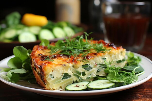 Espinaca y Havarti Quiche con eneldo