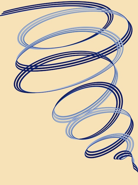 una espiral azul es dibujada por una espiral