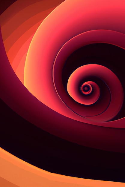 Una espiral colorida con un diseño en espiral en la parte inferior.