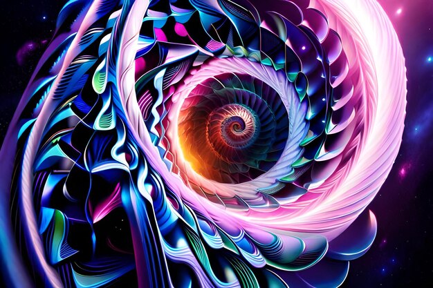 Una espiral colorida con un diseño en espiral.