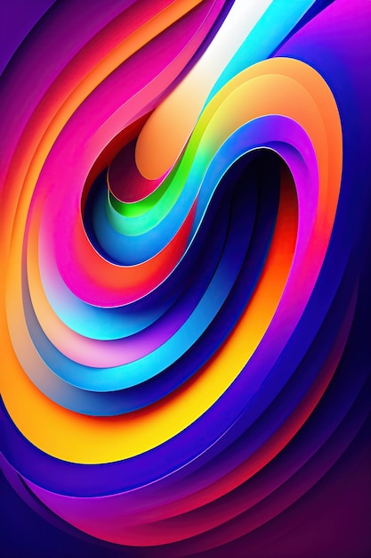 Una espiral colorida se muestra en esta imagen