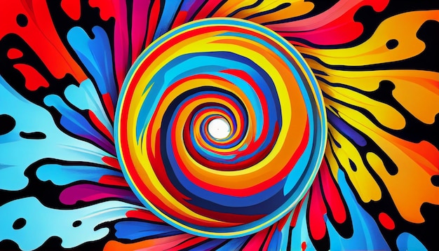 Una espiral colorida con la palabra mente en el medio