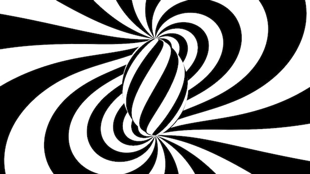 Espiral hipnótica Hipnose em preto e branco