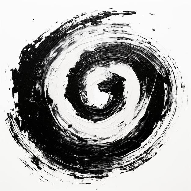 Una espiral negra pintada