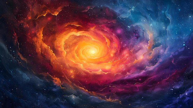 Foto espiral de la serenidad un concepto de armonía cósmica las espirales de la armonía cóspica meditación de la serenidad universo