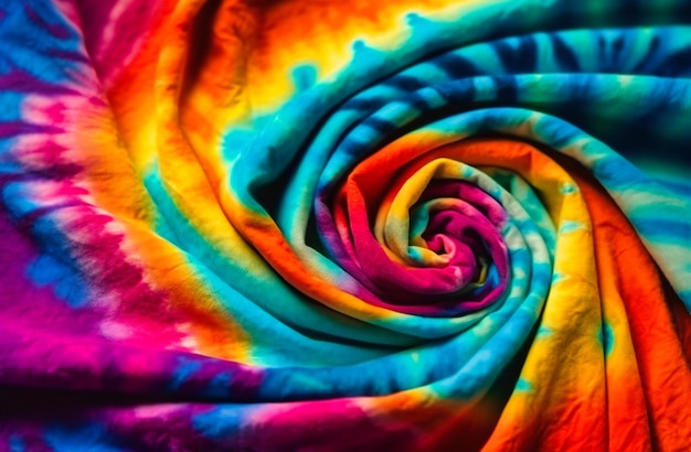 Espiral tie dye tela de colores