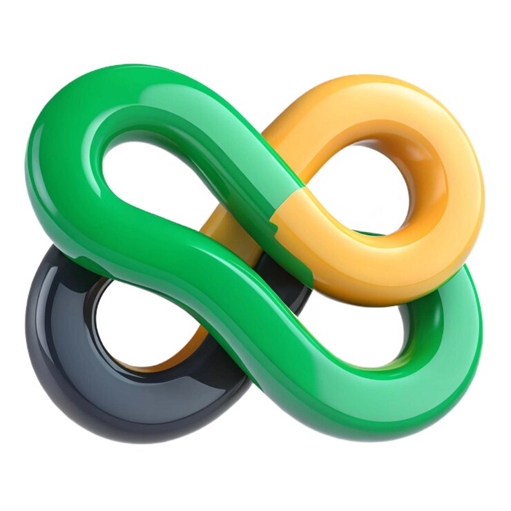 Foto una espiral verde y naranja se muestra con el número 3 en él