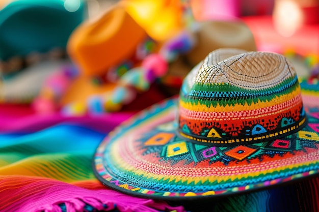 espírito das celebrações do Cinco de Maio com decorações vibrantes