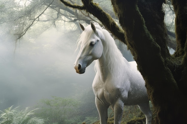 Espirito majestoso capturando a beleza de um cavalo selvagem em uma incrível fotografia de sonho