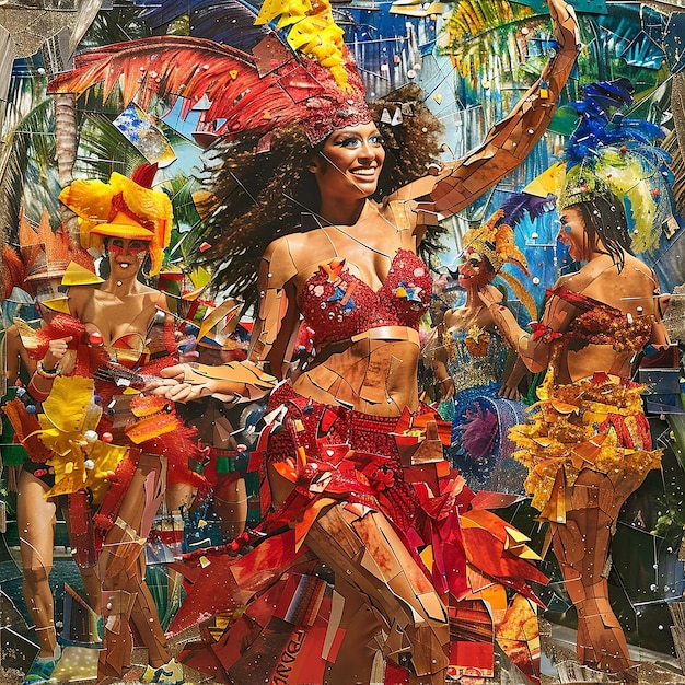 El espíritu del carnaval de Rios Collaje de arte