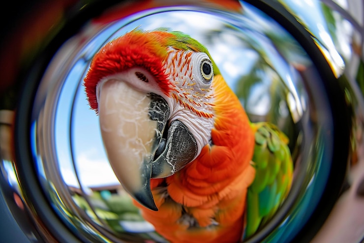 Foto el espíritu de curiosidad captura la vibrante esencia de un loro