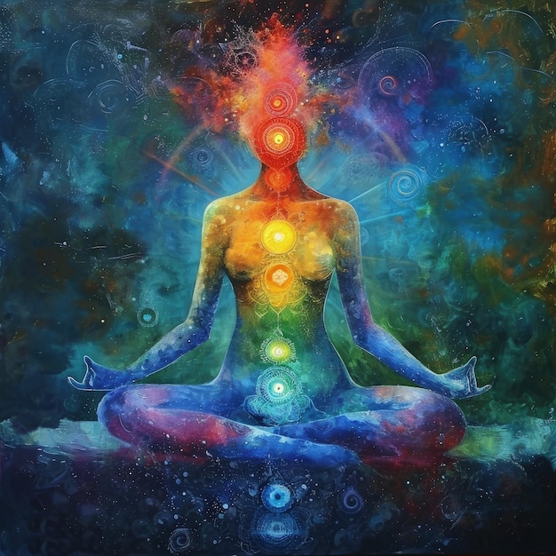 La espiritualidad pacificadora, la meditación, la práctica espiritual, la expansión de la conciencia, la activación de los chakras, el cuerpo astral, la inspiración mística y la energía interconectada del sistema de chakras humanos.
