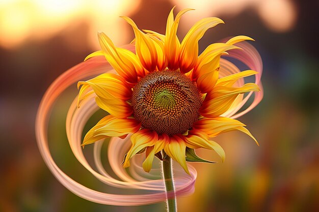 Los espíritus del girasol vivos en la luz