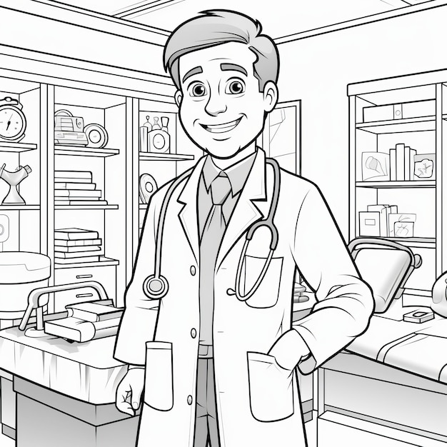 Espíritus iluminadores Un juego de libro de colorear Viaje con el Dr. Hospital