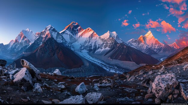 El esplendor del amanecer en el Himalaya