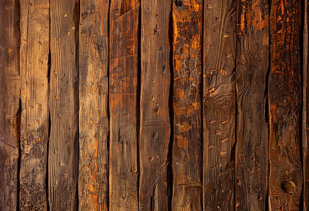 Esplendor envelhecido cativando a essência da textura da madeira de prancha antiga