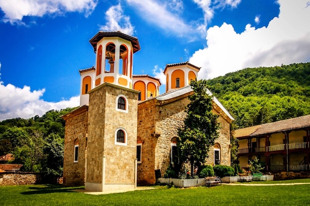 Foto esplendor ortodoxo explorando as maravilhas arquitetônicas das igrejas ortodoxas gregas