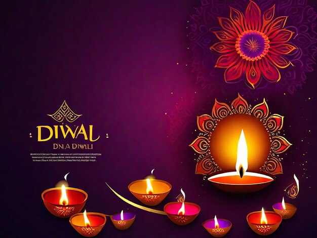 Foto esplendor radiante de diwali