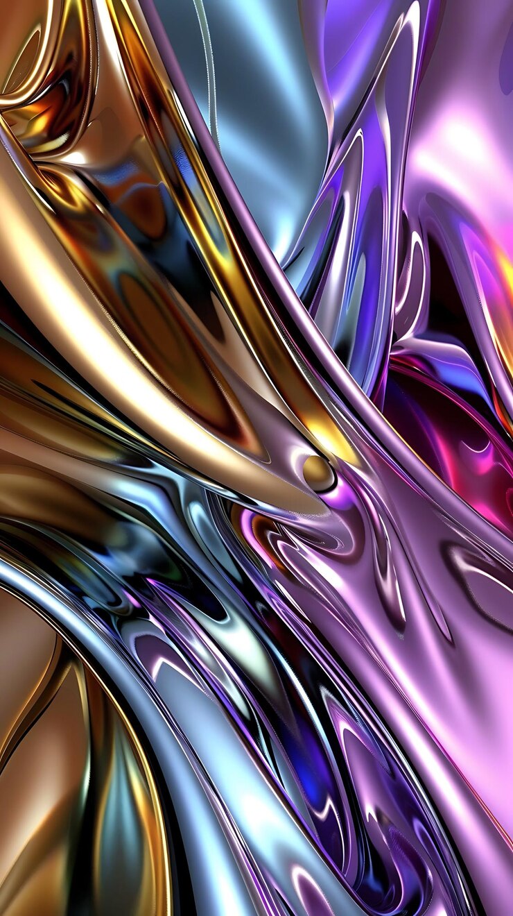 Foto esplissos abstratos de cores metálicas formando um fundo elegante e moderno capturado em alta definição