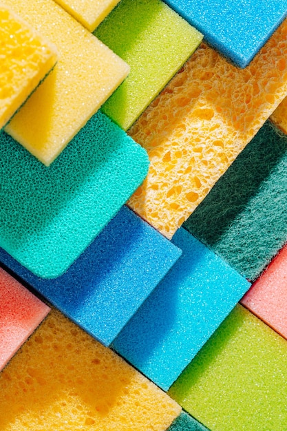 Esponjas de fundo de esponja de limpeza para limpeza de diferentes cores e tamanhos