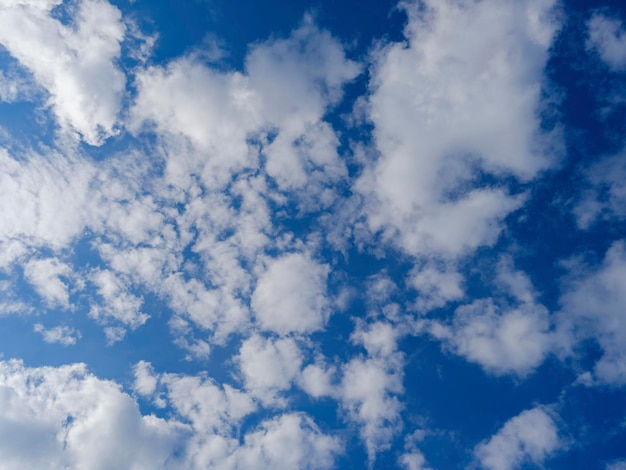 Esponjosas nubes en el cielo