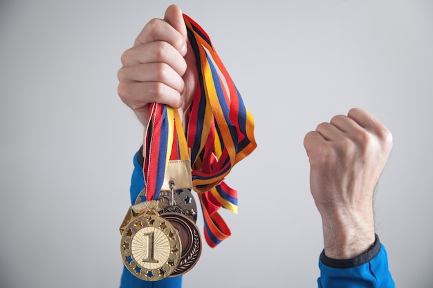 Esportista com medalhas. Esporte, Vencedor, Sucesso