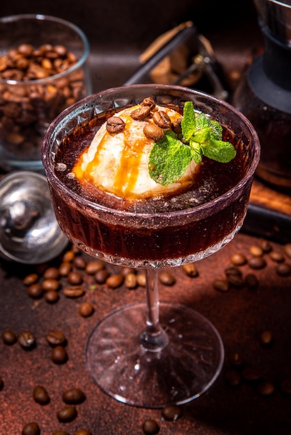 Espresso coquetel martini com sorvete