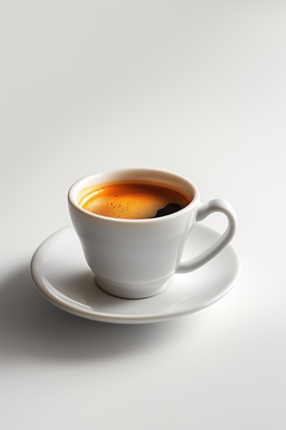 Espresso de un solo disparo en una taza en miniatura