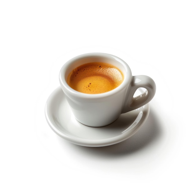 Espresso de un solo disparo en una taza en miniatura