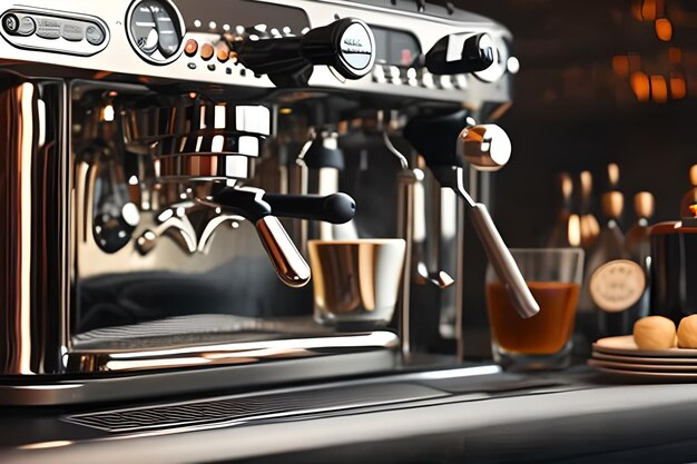 Espressomaschine kocht Kaffee