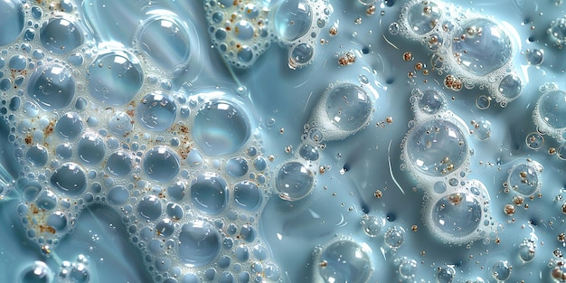 Espuma de jabón de detergente con burbujas