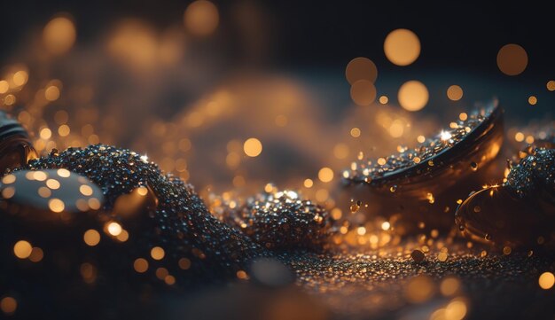 Espumante Luxo Glitter Bokeh Faíscas e Partículas Geradoras de IA