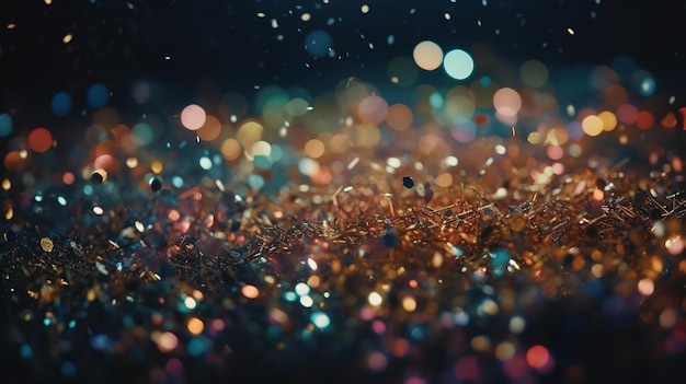 Espumante Luxo Glitter Bokeh Faíscas e Partículas Geradoras de IA