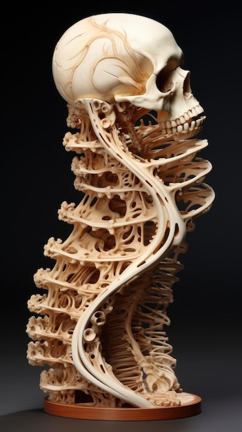 Un esqueleto de un animal