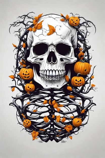 Esqueleto assustador de Halloween