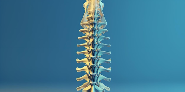 Foto esqueleto de la columna vertebral humana