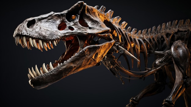 esqueleto de um dinossauro linda luz