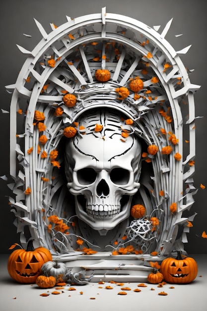 El esqueleto espeluznante de Halloween