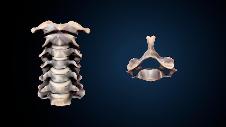 Foto esqueleto humano, espinheiro, fémur e carpa, sistema anatômico (ilustração 3d)
