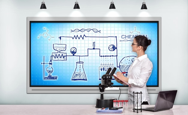 esquema de reacción química