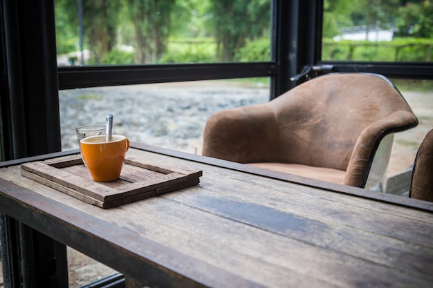 Foto la esquina del café para relajarse