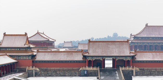 La esquina de la esquina del Museo del Palacio de Beijing China